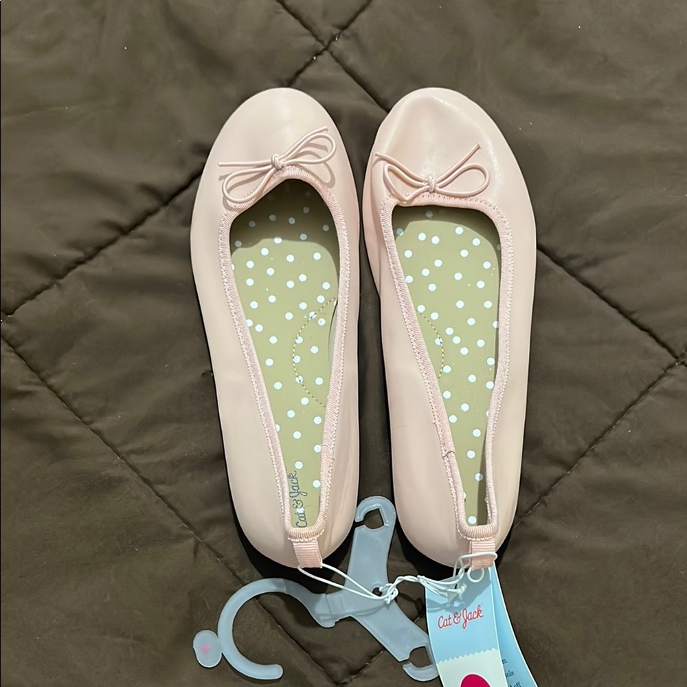 Cat & Jack Pink Ballet Flats with Rounded Toe